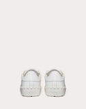 WOMEN'S VALENTINO GARAVANI OPEN SNEAKER WITH METALLIC STRIPE SILVER