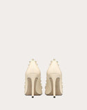 WOMEN'S VALENTINO GARAVANI ROCKSTUD GRAINY CALFSKIN PUMP 100 MM LIGHT IVORY