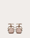 WOMEN'S VALENTINO GARAVANI PATENT ROCKSTUD CAGED BALLET FLAT POUDRE