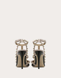 WOMEN'S VALENTINO GARAVANI PATENT ROCKSTUD CAGED PUMP 100MM BLACK