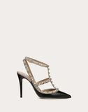 WOMEN'S VALENTINO GARAVANI PATENT ROCKSTUD CAGED PUMP 100MM BLACK