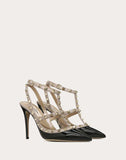WOMEN'S VALENTINO GARAVANI PATENT ROCKSTUD CAGED PUMP 100MM BLACK