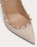 WOMEN'S VALENTINO GARAVANI ROCKSTUD PATENT LEATHER PUMP 100 MM POUDRE