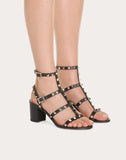 WOMEN'S VALENTINO GARAVANI ROCKSTUD CAGED SANDAL 60MM BLACK