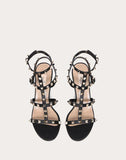 WOMEN'S VALENTINO GARAVANI ROCKSTUD CAGED SANDAL 60MM BLACK