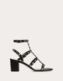 WOMEN'S VALENTINO GARAVANI ROCKSTUD CAGED SANDAL 60MM BLACK