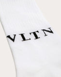 MEN'S VALENTINO VLTN SOCKS WHITE/ BLACK