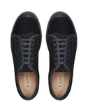 MEN'S LANVIN DBB1 SDBB1 SUEDE CALFSKIN SNEAKERS ANTHRACITE