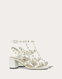 WOMEN'S VALENTINO GARAVANI ROCKSTUD CAGED SANDAL 60MM LIGHT IVORY