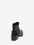 MEN'S ALEXANDER McQUEEN CUBAN HEEL BOOT BLACK/BOTTLE GREEN