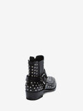 MEN'S ALEXANDER McQUEEN STUDDED CUBAN HEEL BOOT BLACK/MULTICOLOR