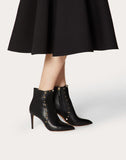 WOMEN'S VALENTINO GARAVANI ROCKSTUD CALFSKIN LEATHER ANKLE BOOT 85 MM BLACK