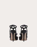 WOMEN'S VALENTINO GARAVANI ROCKSTUD ANKLE STRAP PUMP WITH TONAL STUDS 100 MM BLACK