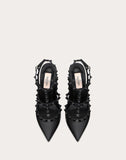 WOMEN'S VALENTINO GARAVANI ROCKSTUD ANKLE STRAP PUMP WITH TONAL STUDS 100 MM BLACK
