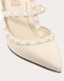 WOMEN'S VALENTINO GARAVANI ROCKSTUD ANKLE STRAP PUMP WITH TONAL STUDS 100 MM