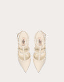 WOMEN'S VALENTINO GARAVANI ROCKSTUD ANKLE STRAP PUMP WITH TONAL STUDS 100 MM