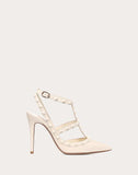 WOMEN'S VALENTINO GARAVANI ROCKSTUD ANKLE STRAP PUMP WITH TONAL STUDS 100 MM