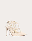 WOMEN'S VALENTINO GARAVANI ROCKSTUD ANKLE STRAP PUMP WITH TONAL STUDS 100 MM