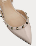WOMEN'S VALENTINO GARAVANI ROCKSTUD PATENT LEATHER SLINGBACK BALLET FLAT