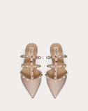 WOMEN'S VALENTINO GARAVANI ROCKSTUD CALFSKIN MULE POUDRE