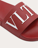 MEN'S VALENTINO GARAVANI VLTN RUBBER SLIDER SANDAL RUBY