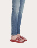 MEN'S VALENTINO GARAVANI VLTN RUBBER SLIDER SANDAL RUBY