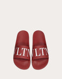 MEN'S VALENTINO GARAVANI VLTN RUBBER SLIDER SANDAL RUBY