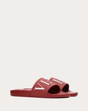 MEN'S VALENTINO GARAVANI VLTN RUBBER SLIDER SANDAL RUBY