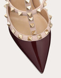 WOMEN'S VALENTINO GARAVANI PATENT ROCKSTUD CAGED PUMP 100MM MAROON