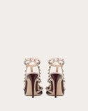 WOMEN'S VALENTINO GARAVANI PATENT ROCKSTUD CAGED PUMP 100MM MAROON