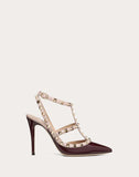 WOMEN'S VALENTINO GARAVANI PATENT ROCKSTUD CAGED PUMP 100MM MAROON