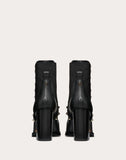 WOMEN'S VALENTINO GARAVANI ROCKSTUD GRAINY CALFSKIN ANKLE BOOT 80 MM BLACK