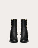 WOMEN'S VALENTINO GARAVANI ROCKSTUD GRAINY CALFSKIN ANKLE BOOT 80 MM BLACK