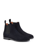 MEN'S LANVIN SUEDE BULL CALFSKIN CHELSEA BOOT NAVY BLUE