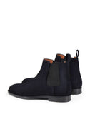 MEN'S LANVIN SUEDE BULL CALFSKIN CHELSEA BOOT NAVY BLUE