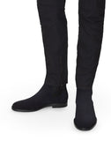 MEN'S LANVIN SUEDE BULL CALFSKIN CHELSEA BOOT NAVY BLUE
