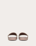 WOMEN'S VALENTINO GARAVANI ROCKSTUD RUBBER SLIDES POUDRE