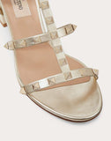 WOMEN'S VALENTINO GARAVANI METALLIC ROCKSTUD CAGED SANDAL 60MM PLATINUM