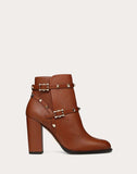 WOMEN'S VALENTINO GARAVANI GRAIN CALFSKIN LEATHER ROCKSTUD BOOTIE 100MM