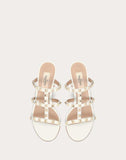 WOMEN'S VALENTINO GARAVANI ROCKSTUD CALFSKIN LEATHER SLIDE SANDAL 60 MM