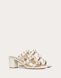 WOMEN'S VALENTINO GARAVANI ROCKSTUD CALFSKIN LEATHER SLIDE SANDAL 60 MM
