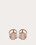 WOMEN'S VALENTINO GARAVANI ROCKSTUD CALFSKIN LEATHER SLIDE SANDAL 60 MM POUDRE