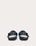 MEN'S VALENTINO GARAVANI CALFSKIN SANDAL WITH VLTN BAND BLUE