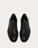 MEN'S VALENTINO GARAVANI VLTN BRUSH-OFF CALFSKIN DERBY BLACK