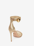 WOMEN'S ALEXANDER McQUEEN MEDIEVAL BUCKLE SANDAL GOLD