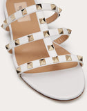 WOMEN'S VALENTINO GARAVANI ROCKSTUD FLAT SLIDE SANDAL WHITE