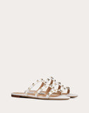 WOMEN'S VALENTINO GARAVANI ROCKSTUD FLAT SLIDE SANDAL WHITE
