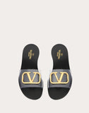 WOMEN'S VALENTINO GARAVANI SLIDE SANDAL WITH VLOGO DETAIL 5MM BLACK
