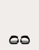 WOMEN'S VALENTINO GARAVANI GRAINY COWHIDE SLIP-ON SANDAL WITH VLOGO DETAIL 5MM BLACK