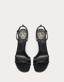 WOMEN'S VALENTINO GARAVANI VLOGO THIN STRAP LAMINATED NAPPA SANDAL 100MM